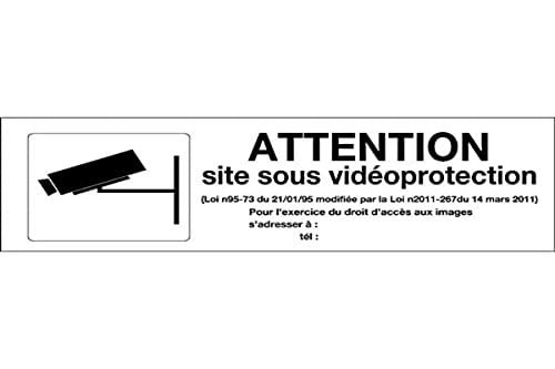 novap – Starre Schild – Vorsicht Website unter Überwachung + Picto 330 x 120 mm von NOVAP