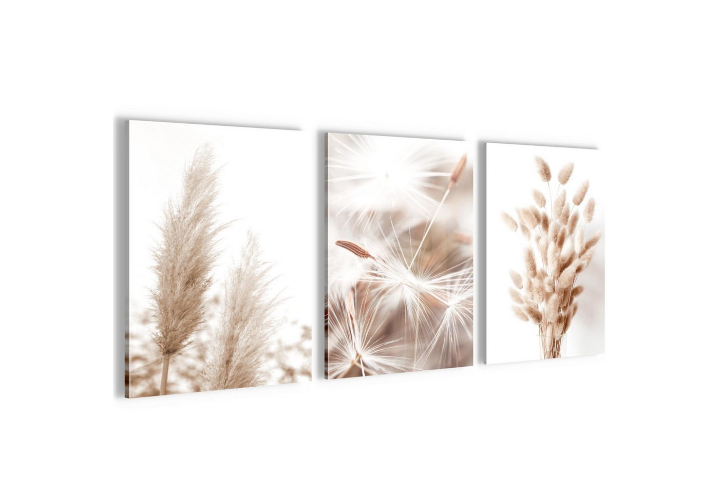 Novart Wandbild 3 Wandbilder Set Natur Wohnzimmer Deko Landschaft Berge Boho, Boho Klein - Alternativ 1 von Novart