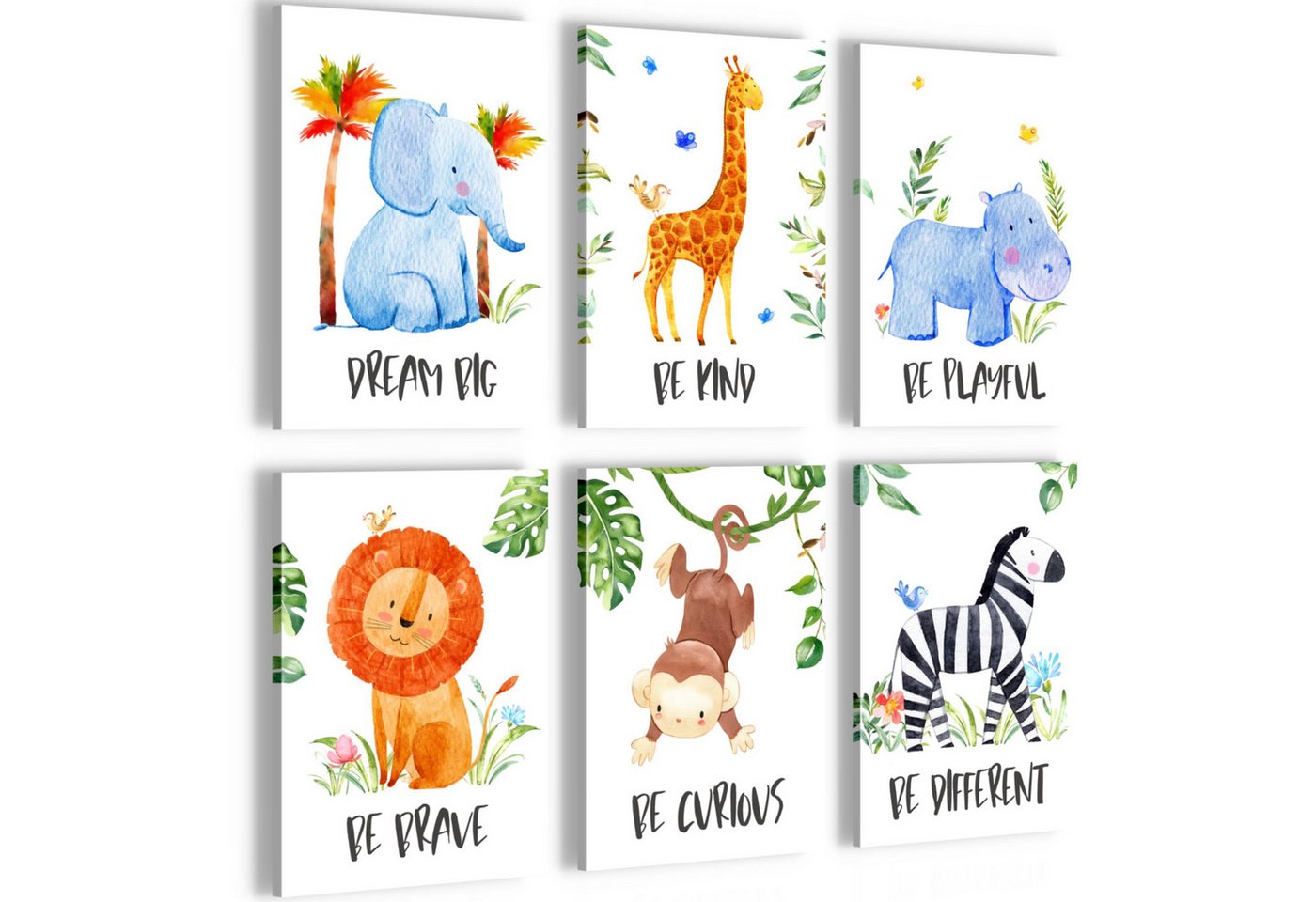 Novart Wandbild Afrika Tiere Kinderzimmer Novart Wandbild Afrika Tiere Kinderzimmer von Novart