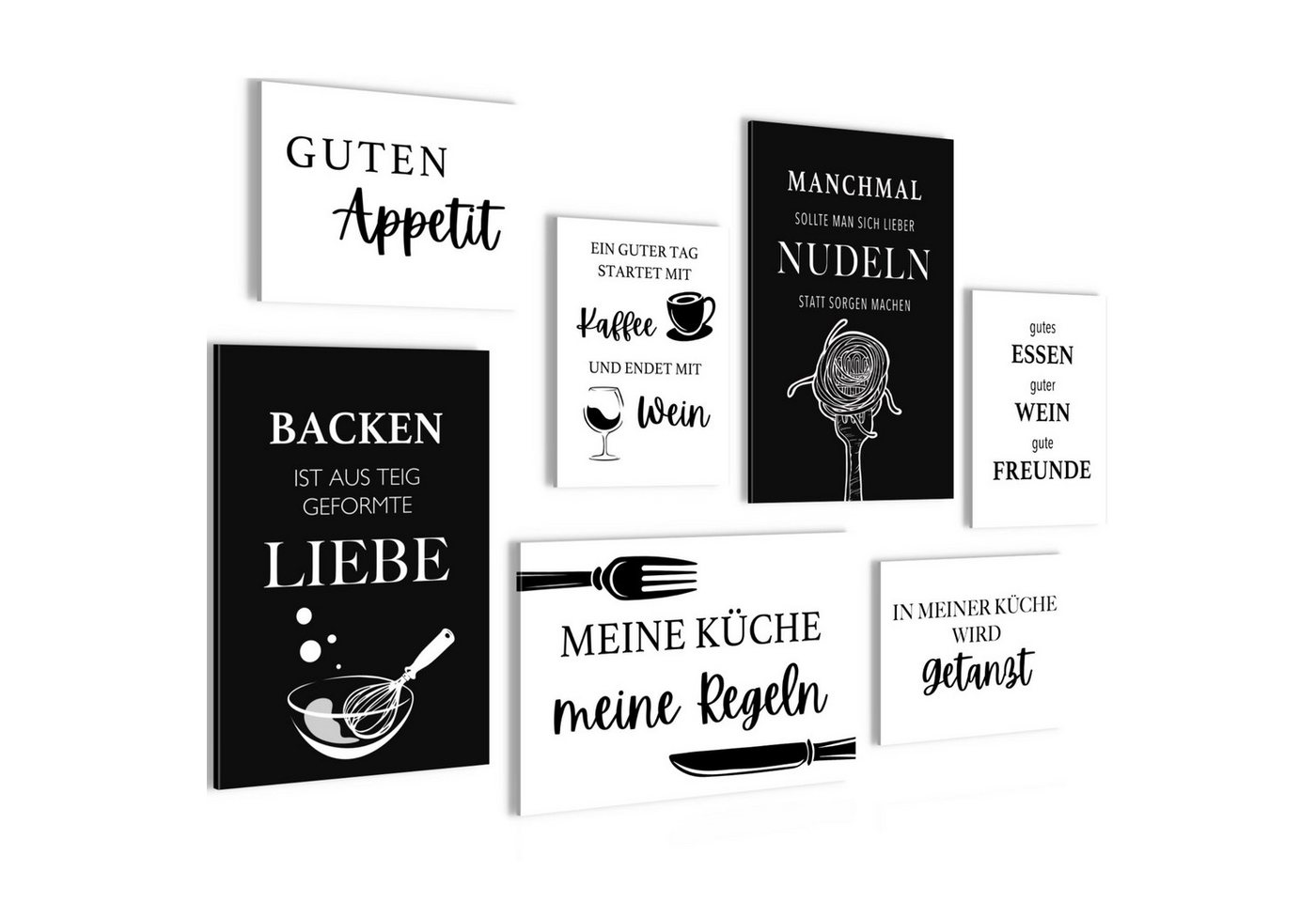 Novart Wandbild Küche Schwarz Weiss Esszimmer Küchenbilder Set Novart Wandbild Küche Schwarz Weiss Esszimmer Küchenbilder Set von Novart