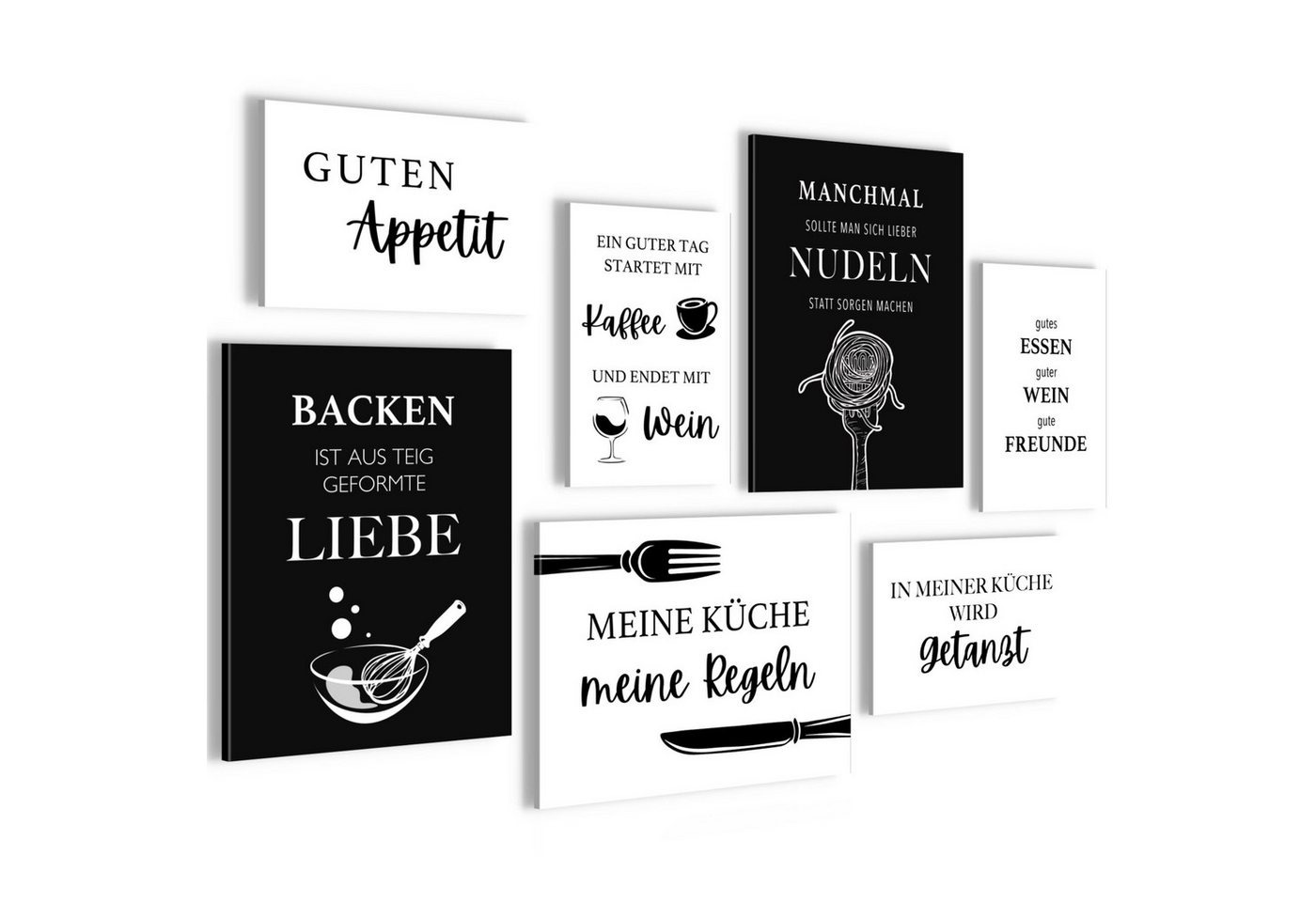 Novart Wandbild Küche Schwarz Weiss Esszimmer Küchenbilder Set Novart Wandbild Küche Schwarz Weiss Esszimmer Küchenbilder Set von Novart