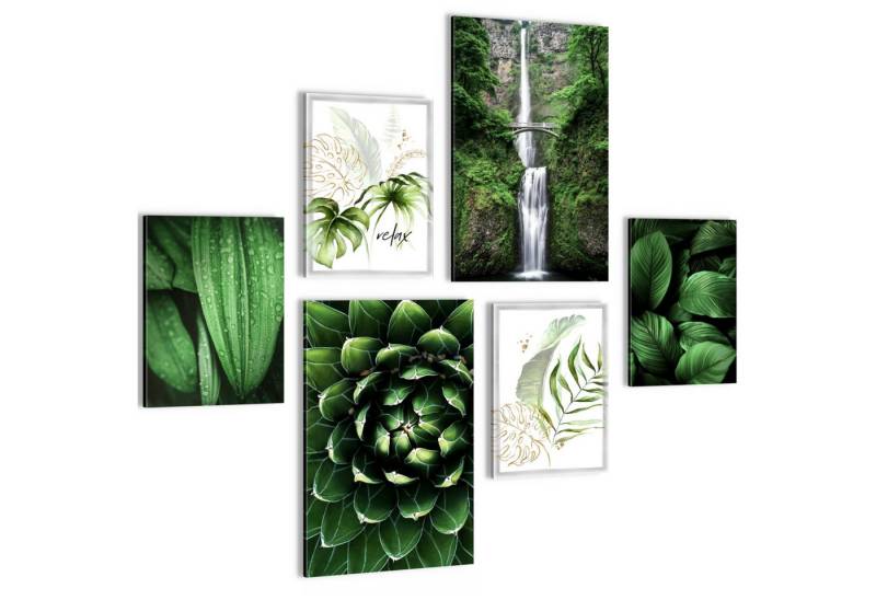 Novart Wandbild Wald Hirsch KOMPLETT AUFHÄNGFERTIG Natur Grün Wohnzimmer Schlafzimmer, Wasserfall Novart Wandbild Wald Hirsch KOMPLETT AUFHÄNGFERTIG Natur Grün Wohnzimmer Schlafzimmer, Wasserfall von Novart