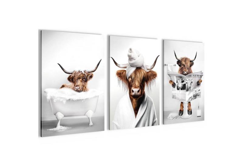 Novart Wandbild Wandbilder Set Frau im Badezimmer Lustige Toiletten Bilder, Bulle Novart Wandbild Wandbilder Set Frau im Badezimmer Lustige Toiletten Bilder, Bulle von Novart