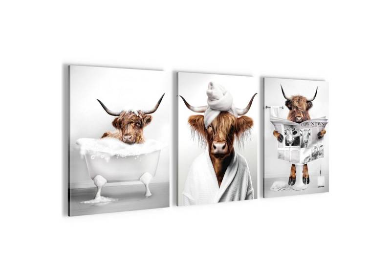 Novart Wandbild Wandbilder Set Frau im Badezimmer Lustige Toiletten Bilder, Bulle Novart Wandbild Wandbilder Set Frau im Badezimmer Lustige Toiletten Bilder, Bulle von Novart