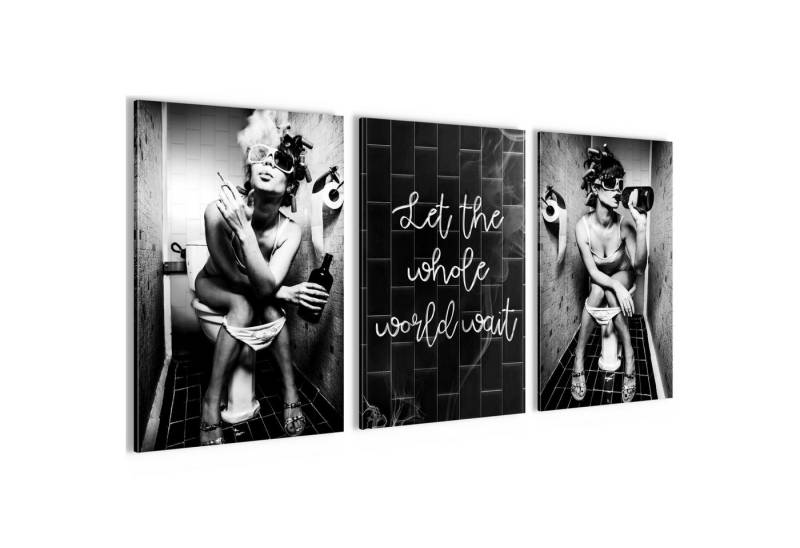 Novart Wandbild Wandbilder Set Frau im Badezimmer Lustige Toiletten Bilder, Frauen Novart Wandbild Wandbilder Set Frau im Badezimmer Lustige Toiletten Bilder, Frauen von Novart