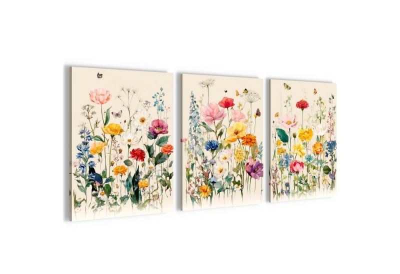 Novart Wandbild Wandbilder Set Wohnzimmer Schlafzimmer Blumen Blumenwiese N0408 Novart Wandbild Wandbilder Set Wohnzimmer Schlafzimmer Blumen Blumenwiese N0408 von Novart