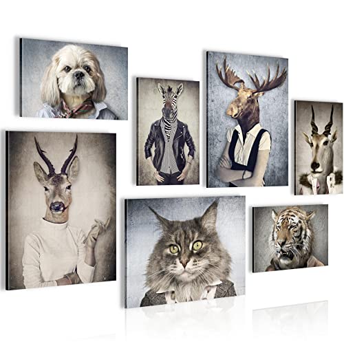 Novart Wandbilder Abstrakt - KOMPLETT AUFHÄNGFERTIG - Tiere Wohnzimmer Schlafzimmer - 7 Moderne Mood-Bilder - N019271a Novart Wandbilder Abstrakt - KOMPLETT AUFHÄNGFERTIG - Tiere Wohnzimmer Schlafzimmer - 7 Moderne Mood-Bilder - N019271a von Novart
