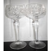 1980Er Thomas Webb Crystal Hock Weinglas, Oxford Cut X 1 von NovasPoppetsShop
