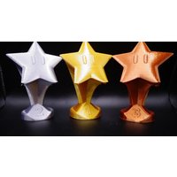 Mario Kart Gold Star Trophy Turnier Wählen Sie Gold, Silber, Gelb Oder Bronze von NovasPoppetsShop