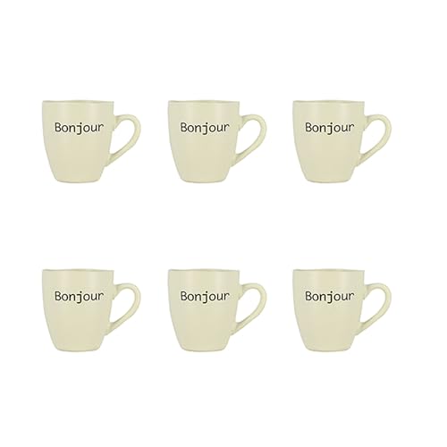 NOVASTYL - 2414204 Becher, Bonjour 20 cl, aus weißem Steingut, 6 Stück NOVASTYL - 2414204 Becher, Bonjour 20 cl, aus weißem Steingut, 6 Stück von Novastyl