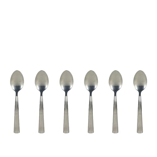 NOVASTYL - 6 Kaffeelöffel Louise 20 cm aus Edelstahl – 5014192 von Novastyl