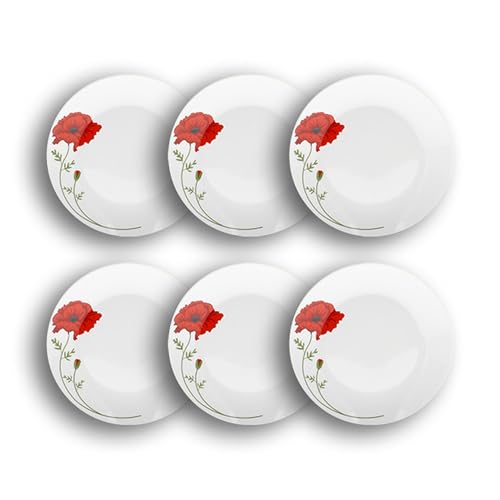 NOVASTYL - Set mit 6 Desserttellern, Mohnblume, 19,5 cm, Porzellan – 2614927 NOVASTYL - Set mit 6 Desserttellern, Mohnblume, 19,5 cm, Porzellan – 2614927 von Novastyl