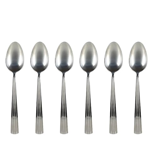 NOVASTYL - Set mit 6 Tafellöffeln Louise, 20 cm, aus Edelstahl – 5014191 von Novastyl