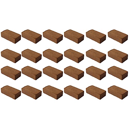 24x Novatool Kokosziegel Humusziegel Kokoserde Blumenerde Zimmerpflanzen |192 Liter | 650g 20x5,5x10cm Gartenerde Kokosziegel fein Quelltabletten Kokos Steu und Substrate Kokosblumenerde Pflanzenerde von Novatool