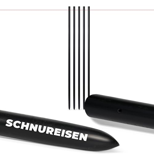 Novatool 10er-Set Schnureisen Ø 16 x 800mm Schnurnägel Schnurnagel Erdnägel für Richtschnur, Richtschnurhalter Erdnagel Eisenstange Pflasternagel Erdungsstange Stab Rankhilfe Nivellierstaange von Novatool