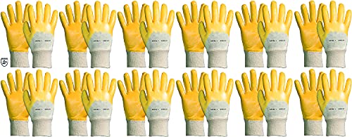 Novatool 12 Paar Arbeitshandschuhe Nitril I Grö0e 10 I Gelb | Ölabweisend I EN388:2016 3111X I Arbeitshandschuhe Damen beschichtet Handschuhe Garten Kaktus Handschuhe Novatool 12 Paar Arbeitshandschuhe Nitril I Grö0e 10 I Gelb | Ölabweisend I EN388:2016 3111X I Arbeitshandschuhe Damen beschichtet Handschuhe Garten Kaktus Handschuhe von Novatool