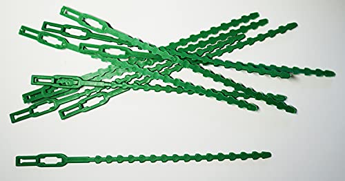 Novatool 120 x Pflanzenbinder I Binder verstellbar Befestigungsset I Flexible Befestigung grün Pflanzensicherung von Novatool