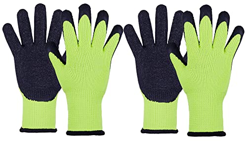 Novatool 2 Paar Winter Arbeitshandschuhe Herren I Größe 10 I Polyester I EN388:2016 4142X | EN511 X2X I Montagehandschuhe Schutzhandschuhe Gartenhandschuhe Winter Thermo von Novatool