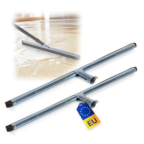 Novatool 2X Fliesenabzieher Dusche 60 cm Boden Wasserabzieher für Boden Garten Bad Fliese Glas Terrasse Fenster Auto Wasserschieber Edelstahl Boden Pool Badabzieher XXL breit Abzieher - ohne Stiel von Novatool