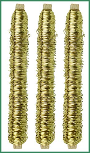 Novatool 3X Wickeldraht I Gold I 0,50 mm I Draht I Metalldraht Gartendraht Blumendraht Bindedraht Biegedraht Pflanzendraht rostfrei Dekoband Dekodraht Novatool 3X Wickeldraht I Gold I 0,50 mm I Draht I Metalldraht Gartendraht Blumendraht Bindedraht Biegedraht Pflanzendraht rostfrei Dekoband Dekodraht von Novatool