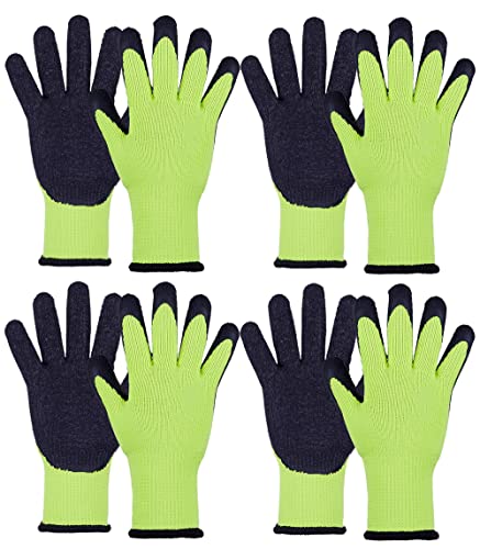 Novatool 4 Paar Montagehandschuhe Herren I Größe 10 I Polyester I EN388:2016 4142X | EN511 X2X I Warme Arbeitshandschuhe Schutzhandschuhe Winter Gartenhandschuhe Handschuhe Frost von Novatool