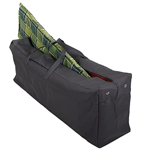 Novatool Auflagentasche I für 4 Auflagen I 420 D I Anthrazit I 125x32x50 cm I Schutzhülle Hochlehner Auflagen Hülle Sitzauflagen Tasche für Gartenpolster Sitzauflagentasche Gartenpolster-Tasche von Novatool