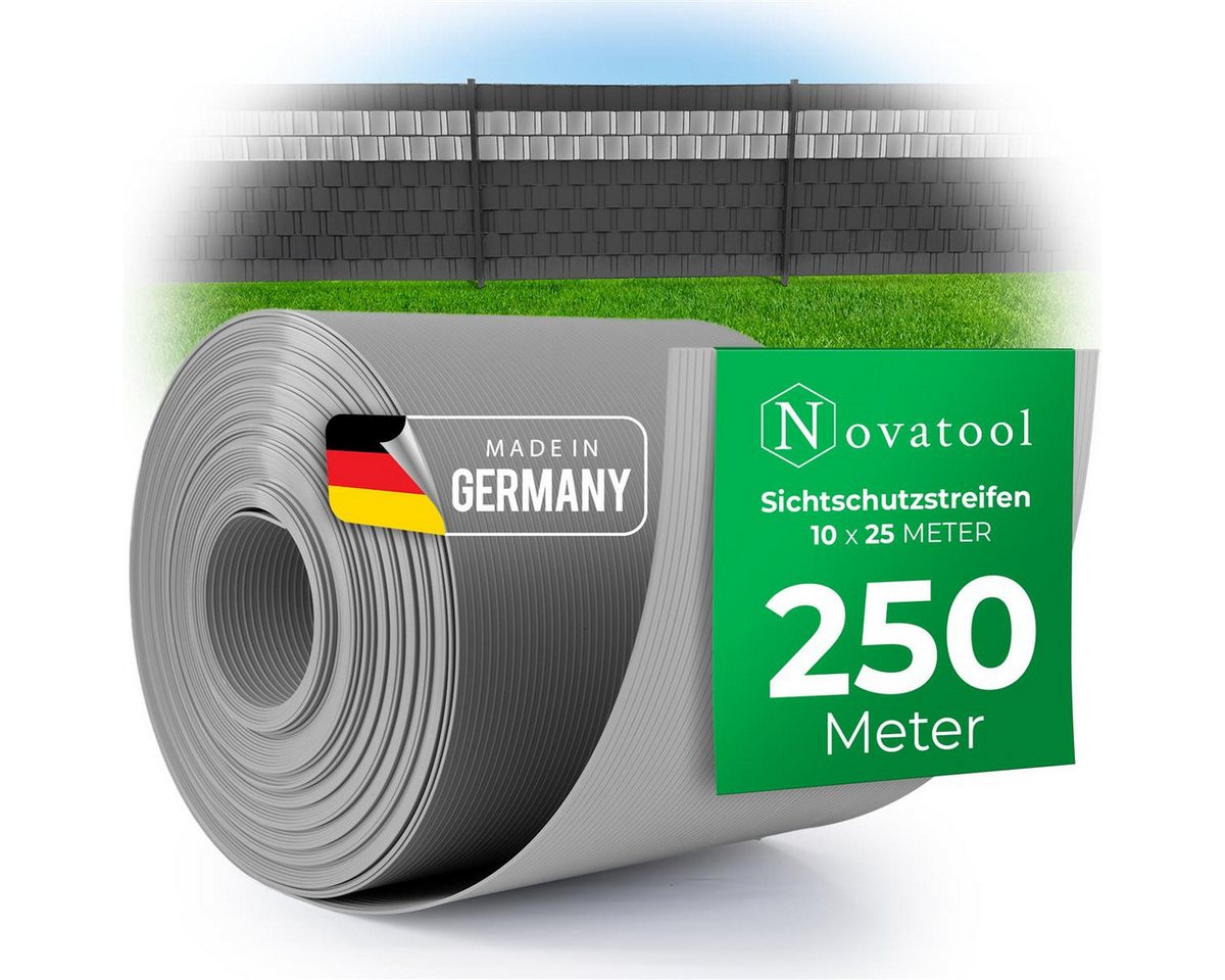 Novatool Doppelstabmattenzaun -, (10-St), Sichtschutzstreifen-Rollen von Novatool
