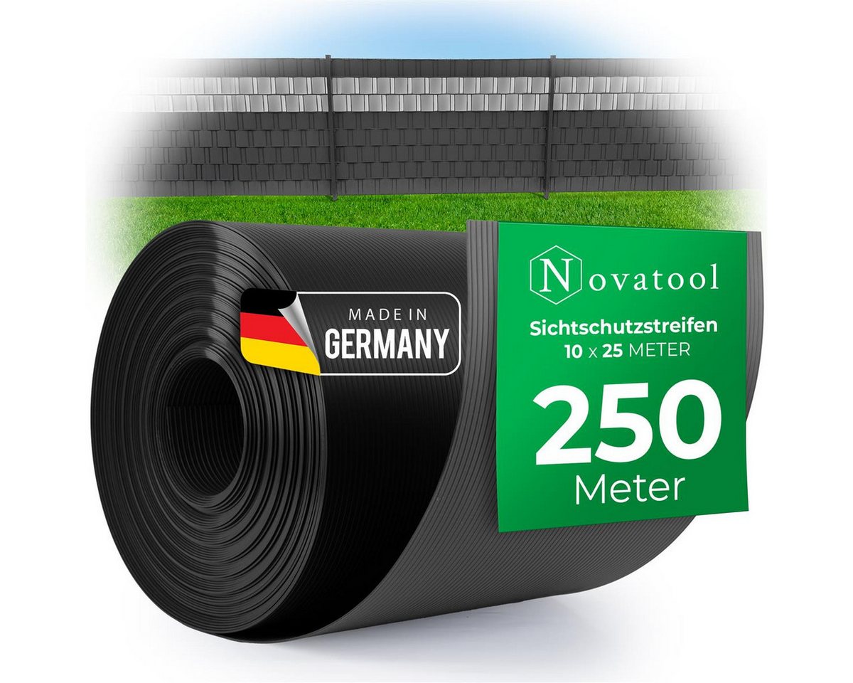 Novatool Doppelstabmattenzaun -, (10-St), Sichtschutzstreifen-Rollen von Novatool