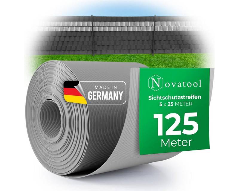 Novatool Doppelstabmattenzaun -, (5-St), Sichtschutzstreifen-Rollen von Novatool