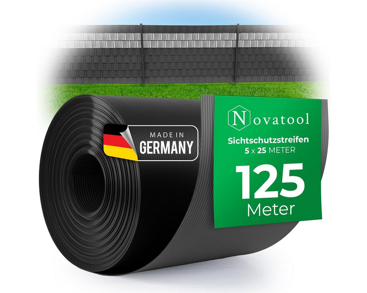 Novatool Doppelstabmattenzaun -, (5-St), Sichtschutzstreifen-Rollen von Novatool