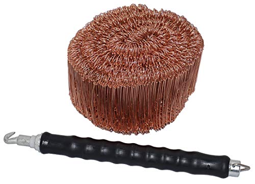 Novatool Drillapparat Driller SW + 1000 Stück Rödeldraht mit Ösen 1 x 200mm Bindedraht verkupfert, Drilldraht, Drahtbinder, Ösendraht, Rödelzange bewehrungsverbinder Alternative Eisenbindegeräte von Novatool