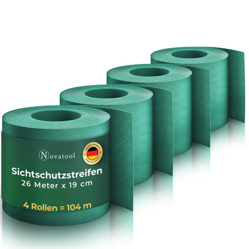 Novatool  PP 130m RollenSichtschutzstreifen für Doppelstabmattenzaun Grün für 50 Reihen   Glatt von Novatool