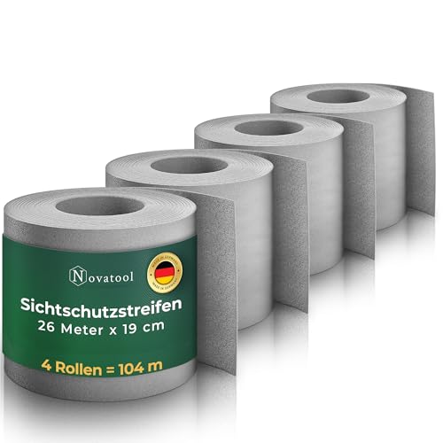 Novatool PREMIUM PP 104m Rolle Sichtschutzstreifen für Doppelstabmattenzaun Fenster Grau für 40 Reihen 1,1 mm extra stabil UV-Beständigkeit Metallzaun Sichtschutzstreifen Zaunelemente Sichtschutz Zaun Novatool PREMIUM PP 104m Rolle Sichtschutzstreifen für Doppelstabmattenzaun Fenster Grau für 40 Reihen 1,1 mm extra stabil UV-Beständigkeit Metallzaun Sichtschutzstreifen Zaunelemente Sichtschutz Zaun von Novatool