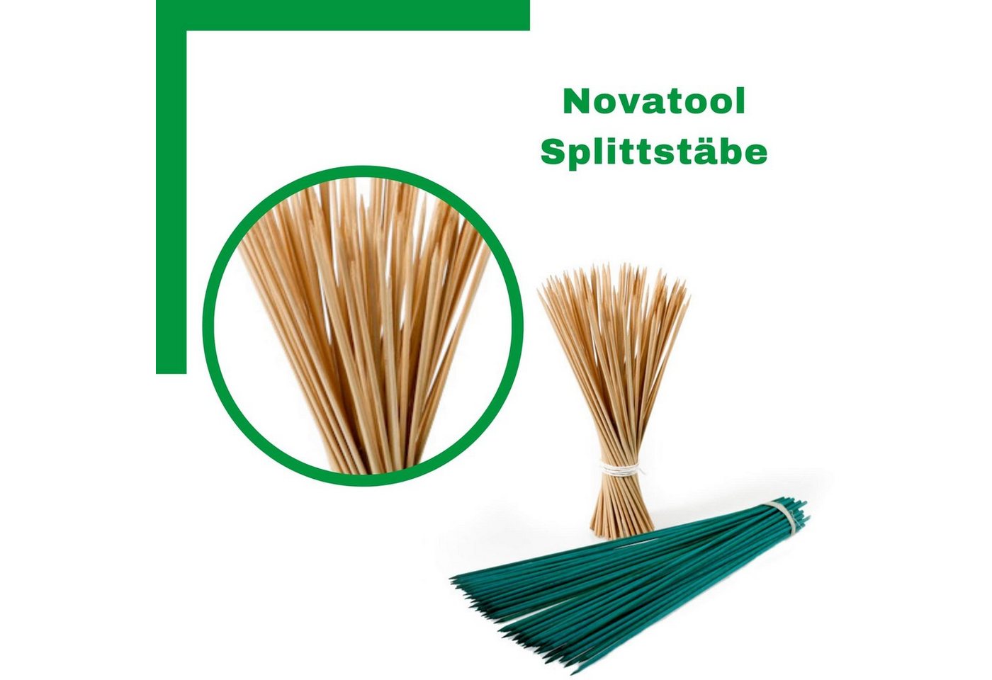 Novatool Rankhilfe 21573-Var, 300 St., Pflanzstäbe Rankhilfe Bambus von Novatool