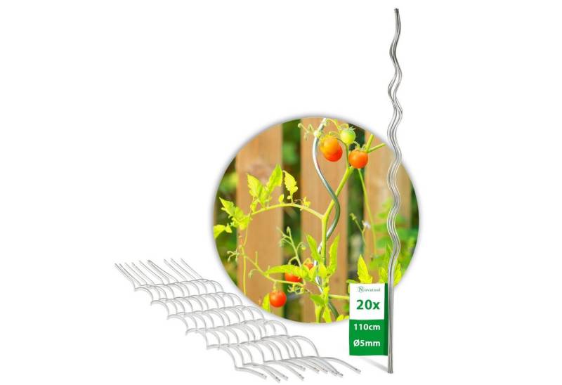 Novatool Spalier - Spar-Set, 20 St., verzinkt Rankstäbe Tomatenstangen Rankhilfe Blumenhalter Pflanzstäbe von Novatool