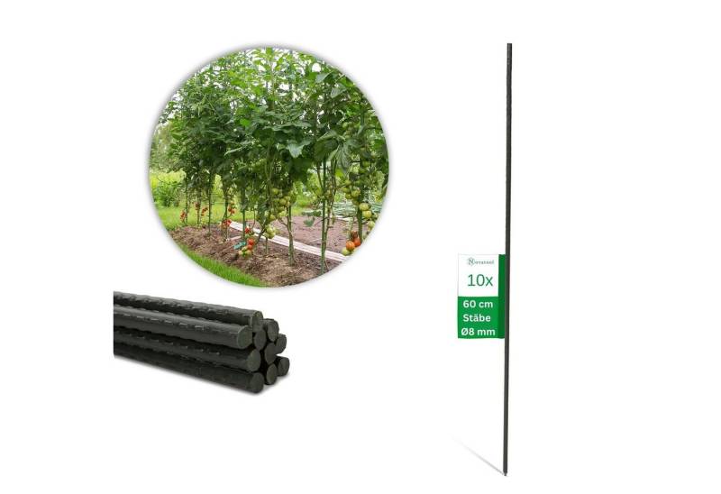 Novatool Spalier - Spar-Set, 10 St., aus kunststoffummantelten Metall Rankhilfe Tomatenstäbe von Novatool
