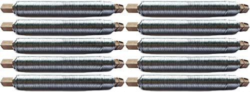Novatool Wickeldraht I 0,65 mm I Drahtrolle I Basteldraht Gartendraht Blumenbindedraht Bindedraht Biegedraht Pflanzendraht rostfrei Dekoband (10, 0,65 verzinkt) von Novatool