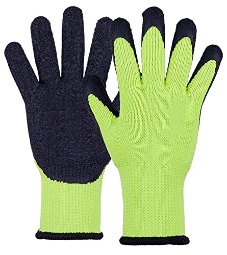 Novatool Winter Arbeitshandschuh Herren I Größe 10 I Polyester I EN388:2016 4142X | EN511 X2X I Montagehandschuh Winter Schutzhandschuh Gartenhandschuh Work Gloves von Novatool