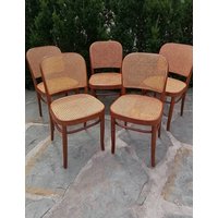 1 Von 7 Seltener Wiener Strohholzstuhl Im Thonet-Stil Aus Den 80Er Jahren/Modell Praga Design Josef Hofman Italien von Novecento900Italia