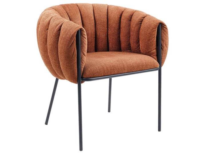 Novel ARMLEHNSTUHL, Currygelb, Metall, Rundrohr, 74x63x79 cm, Stoffauswahl, Esszimmer, Stühle, Esszimmerstühle, Armlehnenstühle von Novel