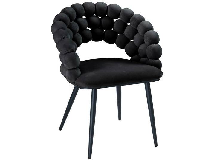 Novel ARMLEHNSTUHL, Schwarz, Metall, Rundrohr, 58x80x62 cm, Stoffauswahl, Esszimmer, Stühle, Esszimmerstühle, Armlehnenstühle von Novel