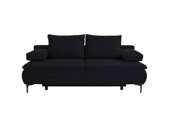 Novel BOXSPRINGSOFA, Schwarz, 2-Sitzer, Füllung: Schaumstoff, 204x93x100 cm, Made in EU, Stoffauswahl, Schlafen auf Sitzhöhe, Rücken echt, von Novel