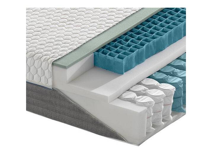 Novel GEL-TASCHENFEDERKERNMATRATZE, Grau, Weiß, H3, rechteckig, 90x220 cm, Austria Gütezeichen, OEKO-TEX® STANDARD 100, Made in Austria, Bezug von Novel