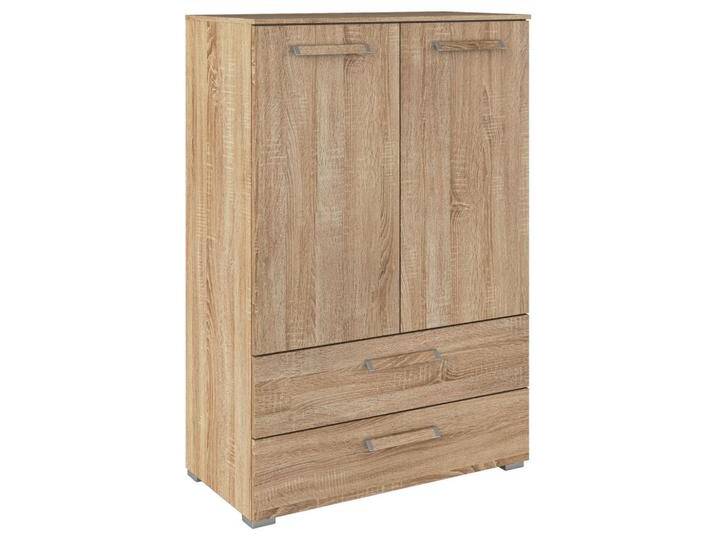 Novel HIGHBOARD, Sonoma Eiche, 2 Fächer, 4 Schubladen, 80x119x42 cm, Blauer Engel, Goldenes M, BQ - Bündnis für Qualität, Made in Germany, in von Novel