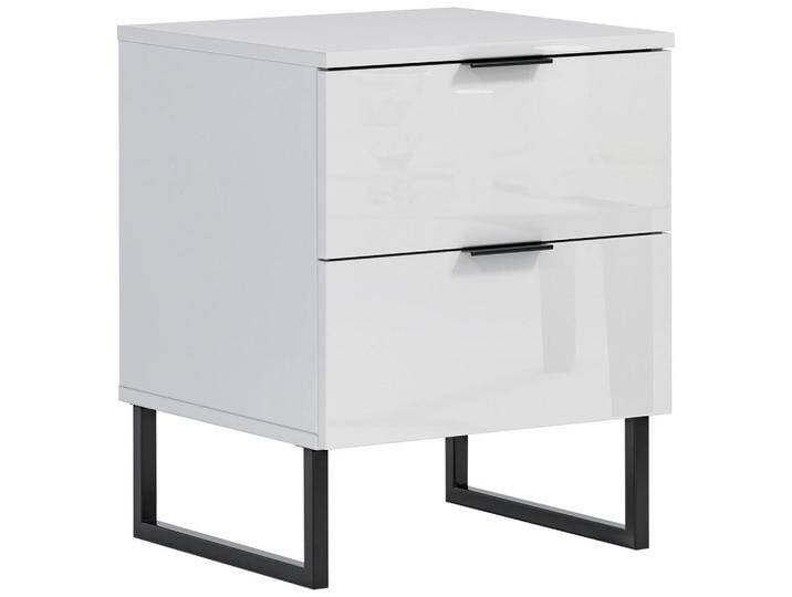 Novel NACHTSCHRANK, Weiß, Metall, 2 Schubladen, 45.1x56.7x43 cm, Zubehör von Novel