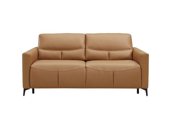 Novel SCHLAFSOFA, Cognac, Echtleder, Rindleder, Uni, 2-Sitzer, 191x89x97 cm, Wohnzimmer, Sofas & Couches, Sofas, Ledersofas von Novel