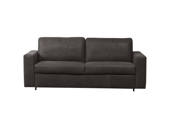 Novel SCHLAFSOFA, Schwarz, Echtleder, Anilinleder, 2-Sitzer, 198x84x98 cm, OEKO-TEX® STANDARD 100, Liegefunktion, Rücken echt, Wohnzimmer, Sofas & von Novel