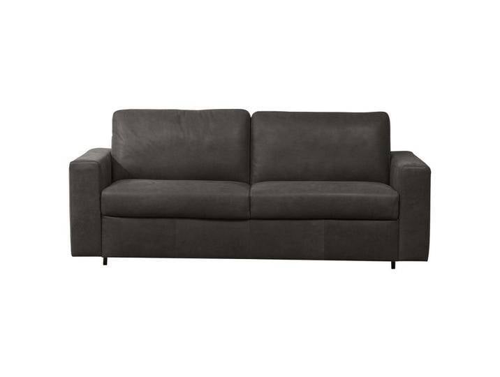 Novel SCHLAFSOFA, Schwarz, Echtleder, Anilinleder, 2-Sitzer, 198x84x98 cm, OEKO-TEX® STANDARD 100, Liegefunktion, Rücken echt, Wohnzimmer, Sofas & von Novel