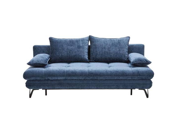 Novel SCHLAFSOFA Italia, Dunkelblau, 3-Sitzer, Füllung: Schaumstoff, 205x79-96x95 cm, Wohnzimmer, Sofas & Couches, Schlafsofas, Schlafsofas mit von Novel