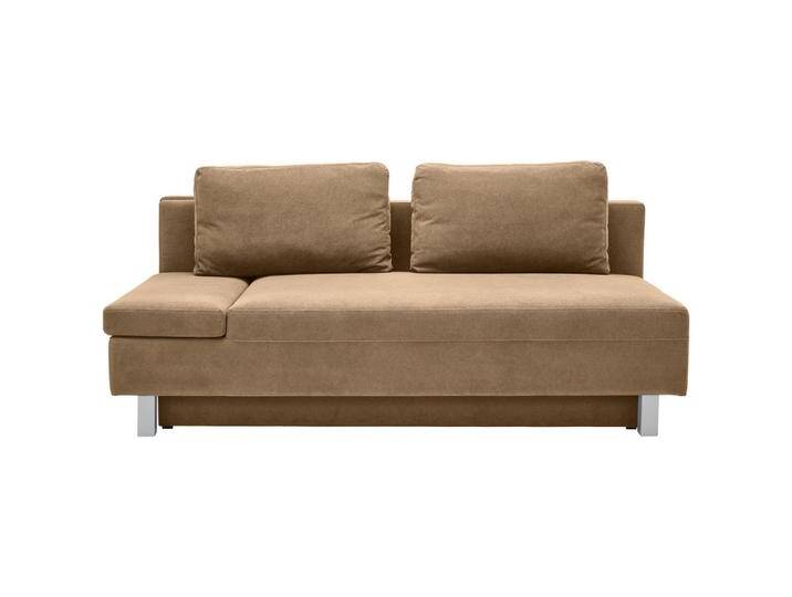 Novel SCHLAFSOFA Melody, Hellbraun, 2-Sitzer, Füllung: Schaumstoff, 205x77-93x99 cm, Stoffauswahl, Schlafen auf Sitzhöhe, Armteil links, Wohnzimmer, von Novel